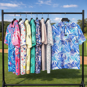 Chemises de golf pour hommes de haute qualité, personnalisées avec logo OEM, imprimées sur toute la surface, sublimées, broderie haut de gamme - Product Image 1