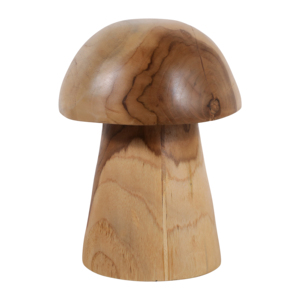 Scultura ornamentale a forma di fungo in legno di teak per decorare la casa, l'ufficio, la mensola, il tavolino da caffè. - Product Image 4