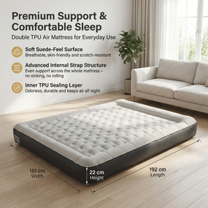 Luxuriöse Moderne Glamping Doppel-Leichtgewicht Selbstaufblasende Luftmatratze mit Automatischer Pumpe Camping-Schlafmatte Queen-Luftbett - Product Image 2