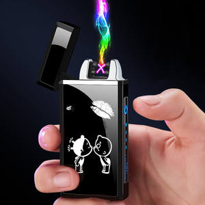 <span class=keywords><strong>Briquet</strong></span> USB à double arc, <span class=keywords><strong>briquet</strong></span> créatif simple pour homme, <span class=keywords><strong>briquet</strong></span> personnalisé avec logo - Product Image 4