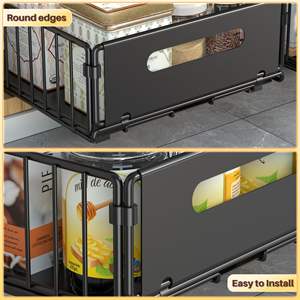 引き出し式キャビネットオーガナイザーヘビーデューティースライディングキッチンオーガナイザーと収納引き出し式キャビネット用 - Product Image 6
