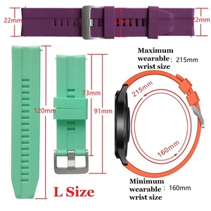 Bracelet de montre intelligente en silicone souple de remplacement de bracelet de sport à dégagement rapide de 22mm pour <span class=keywords><strong>Huawei</strong></span> <span class=keywords><strong>GT2</strong></span> <span class=keywords><strong>42mm</strong></span> 46mm - Product Image 4