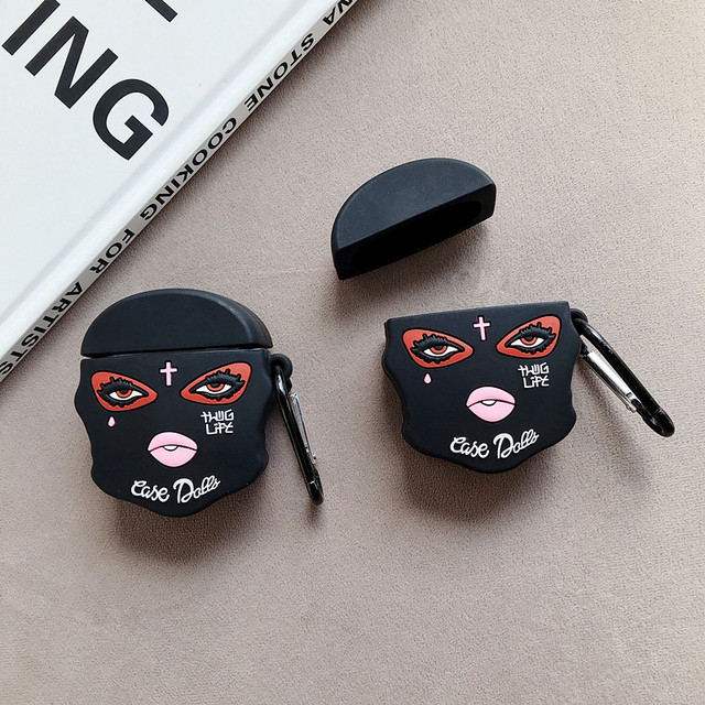 Top Selling Protective Shockproof Silicone 3D Cute Cartoon Case Cover Accessories for Airpods with Anti-lost Keychain Strap