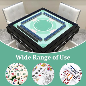 Tapis de table de mahjong carré antidérapant de 36 pouces avec monogramme pour le mahjong américain, le paigow, le poker et les <span class=keywords><strong>dominos</strong></span> - Product Image 3