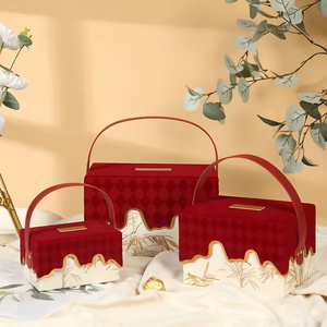 Wholesale Custom Design Velvet Rigid Cardboard Paper Cosmetic Luxury Perfume Packaging <b>Wedding</b> Gift Set Folding <b>Box</b> - Product Image 6