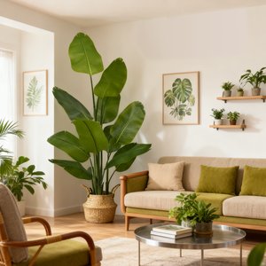 Plante artificielle réaliste Oiseau de <span class=keywords><strong>paradis</strong></span> de 1,2 m/1,5 m/1,8 m, grande plante d'intérieur en soie pour salon, bureau, chambre à coucher, décoration de la maison - Product Image 5