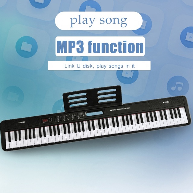 Portable and Lightweight Basic 900 Tones 700 Rhythms 110 Demos Digital 88-key Electric Piano Digital Piano