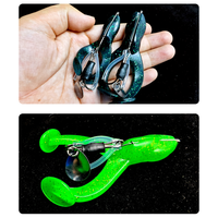 Leurre de pêche souple en PVC personnalisé OEM, haute flottabilité, double hameçon, appât artificiel flottant, multiples parfums, accessoires pour boîte à pêche