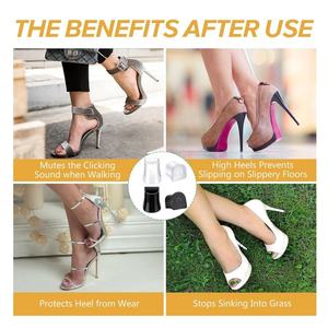 Stoppers Anti-Noise Non-Slip <b>Heel</b> Caps <b>High</b> <b>Heel</b> Stoppers for Grass Wedding Wetlands - Product Image 6