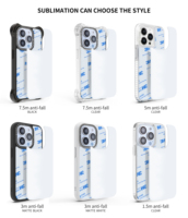 Coque de téléphone à sublimation en gros pour Iphone, coque de téléphone à sublimation 2D, antichoc, mate, vierge pour Iphone 16 15 14 13 Pro Max