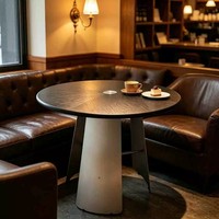 Table à manger moderne en bois massif avec plateau en pierre frittée, idéale pour la maison, les petits appartements, style INS minimaliste, écologique et durable, pour cafés et salons de thé