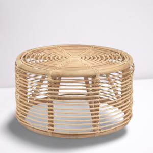 โต๊ะหวายเรียบง่ายผสมโทนสีเอิร์ธโทนที่ให้ความรู้สึกที่มีน้ำหนักเบาเหมาะสำหรับพื้นที่ระเบียงขนาดกะทัดรัดหรือห้องอาบแดด - Product Image 2