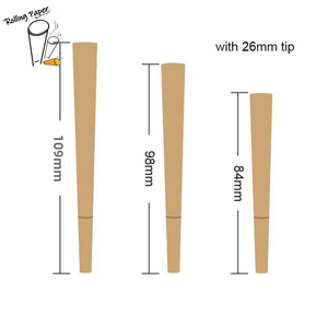 Hot selling natural unbleached 109MM specialized roll paper cone custom simple style <b>smoking</b> cone roll paper accessories - Product Image 5