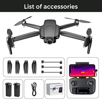Drone pliable MF609 FPV avec caméra thermique infrarouge de vision nocturne 640*512 pixels pour la chasse en extérieur