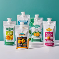 Pochettes souples personnalisées de 250 ml et 500 ml en PE avec bec verseur pour emballage de lait liquide, aliments pour animaux et gelée, imprimées en héliogravure, recyclables