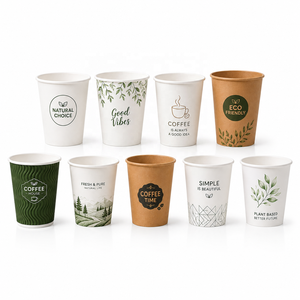 Gobelet à café compostable écologique à paroi simple de 12 oz avec revêtement PLA, gobelet jetable pour boissons chaudes, fabricant OEM personnalisé, fournisseur - Product Image 1