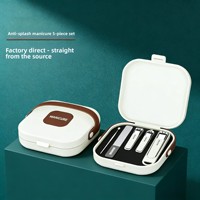Ensemble de coupe-ongles personnalisés Rose Milare en acier inoxydable, portables, anti-éclaboussures, avec emballage en boîte inclinée, durables