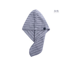 Nano Silbernes Haartrocknungstuch für Damen 2-Knöpf-Schließung absorbierendes Kapuzen-Haarhandtuch Wickeln lockig lang einfach zu bedienender Pflege-Turban - Product Image 5