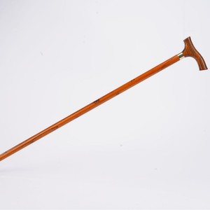 Canne de marche en bois de frêne blanc, poignée plate, bois massif, antidérapante, légère, pour usage quotidien des personnes âgées - Product Image 4