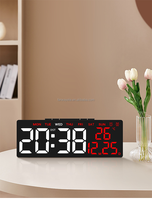 Réveil numérique LED YIDA TIME avec affichage de la date, de la semaine et de la température, double alarme, minuterie de compte à rebours, sortie USB pour la charge