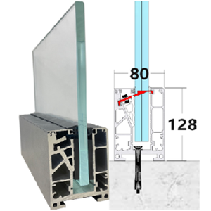 Kustom tanpa bingkai Tempered dilaminasi Aluminium Aloi <span class=keywords><strong>U</strong></span> saluran kaca sistem pagar desain Modern untuk penggunaan luar ruangan - Product Image 3