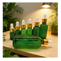 Vente en gros de flacons compte-gouttes en verre ambré vides, flacons d'huile essentielle de plusieurs tailles pour l'emballage de cosmétiques et de sérums pour les soins de la peau