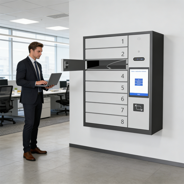 Multi Function Charging Lockers for Phones Tablets and Laptops with Face Recognition Password and IC Card USB C Fast Charging
