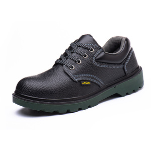 JIANKUN, fábrica al por mayor, zapatos de seguridad ligeros unisex, puntera de acero de cuero impermeable, placa de acero antigolpes, antiperforación para el trabajo - Product Image 1