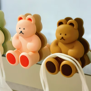 Atacado Bonito Café-Cor Silicone Urso <span class=keywords><strong>Toothbrush</strong></span> Titular com Ventosa Design Conveniente Portátil para Conjuntos De Banheiro Família - Product Image 5