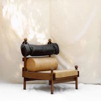 Chaises d'appoint de style médiéval Mobilier rétro en bois massif Chaise longue en cuir rembourré d'usine Fauteuil de salon