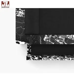 European Style Furniture Series Sample Calacatta Black Marble Bed For Living Room Bed Room Natural Design Natural Stone