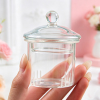 Théière en verre miniature pour une personne de 11 oz, en verre borosilicate haute résistance, transparente, pour préparer le café et le thé, avec couvercle et filtre
