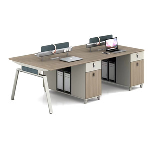 Kaixiang Office <b>Desk</b> <b>Set</b> 4 6 Person Modern Minimalist With Screen Partitions For Office Workspace - Product Image 2