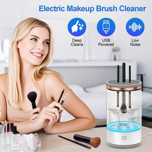 Máquina Limpiadora de Brochas de Maquillaje Eléctrica 2 en 1, Herramienta Portátil de Limpieza Cosmética, Soporte para Brochas de Belleza de Todos los Tamaños, Lavador de Brochas - Product Image 4