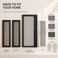 Porte pliante en acier inoxydable sur mesure avec moustiquaire en maille diamant rétractable, garantie 5 ans pour Bali, Indonésie, villa, hôtel, complexe hôtelier