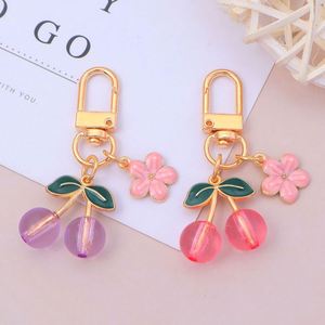 Women's Backpacks Acrylic Cherry Keychain Pearl Jewelry Decor Fashion Resin <b>Ornaments</b> Designer Bag Charms Fruit Pendants - Product Image 2