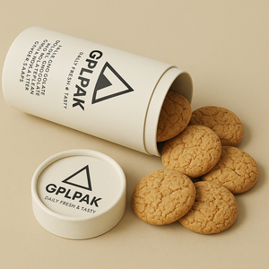 Carton de qualité alimentaire avec logo personnalisé Pringle Kraft Tube de biscuits d'épandage alimentaire Jaggery Tube de papier cylindre d'emballage pour les aliments - Product Image 2