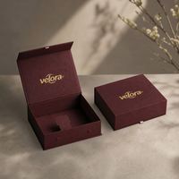 Boîte cadeau de luxe personnalisée avec logo, grande, bordeaux, en carton rigide, rouge, pliable, avec fermeture magnétique, emballage