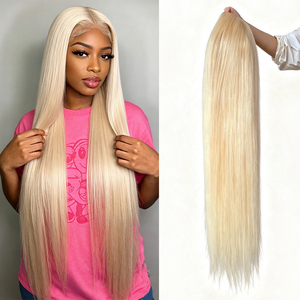 613 Straight 13x6 HD Lace Frontal <b>Wigs</b> 12‑26 Inch 100% <b>Human</b> Hair Pre Plucked Lace Front <b>Wig</b> For Black Women 180% Density - Product Image 2