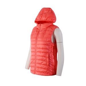 <span class=keywords><strong>Chaqueta</strong></span> de tafetán rosa para exteriores <span class=keywords><strong>sin</strong></span> mangas Chaleco de plumón para <span class=keywords><strong>mujer</strong></span> Ligero con sudaderas con capucha - Product Image 4