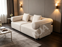 Komprimierbares Modulares 2-Sitzer Stoffsofa mit Abgerundeten Dicken Armlehnen Modernes Wohnzimmer-Sofa für Hotel Apartment Großhandel