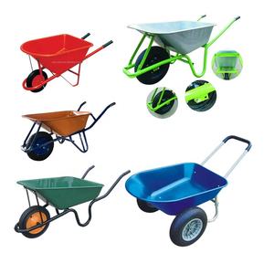 Poly Garden Dump Cart Outil de cour extérieur <span class=keywords><strong>Brouette</strong></span> à cadre en acier renforcé robuste TC2135 - Product Image 4