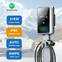 Nuevo Smart Wallbox de 21 kW, IP65 GB, 32 A, Pantalla LCD, Tipo 1, J1772, NACS, para Viviendas Multifamiliares (MUD), WrightCharge