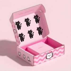 Bao bì hộp carton với các yếu tố hoạt hình Mèo mèo phim hoạt hình theo chủ đề bao bì trong hộp carton - Product Image 1