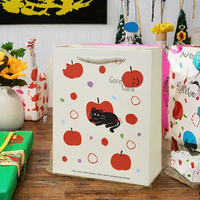Cartoon Kraft Paper Tote Bag for Graduation Valentine's Day Candy Shopping & Wrapping
