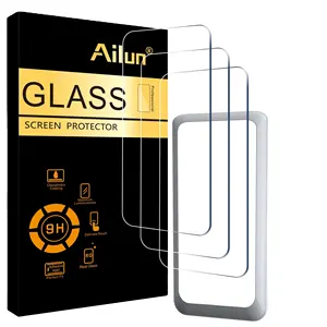 适用于iPhone 14 15 & 13的2024超薄9H 3D钢化玻璃屏幕保护装置