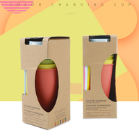 Gobelet réutilisable pour café Mazoho 24 Oz, nouveau, Design personnalisé, en plastique magique froid, tasse à couleur changeante, avec couvercle et paille