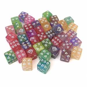 Acrílico con Patrón de Diamantes Blancos y Morados de 3 Colores para Dados de Juegos de Mesa RPG - Product Image 4