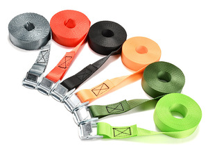 Cinta de Amarração de Carga Branca de 1 Polegada com Fivela de Aço e Catraca, Material de Poliéster com Resistência à Rutura de 250kg - Product Image 4