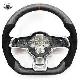 Private Custom Car Steering Wheel For Vw Golf Mk7 Gti Mk7 r Real Carbon Fiber Steering Wheel Forged CARBON